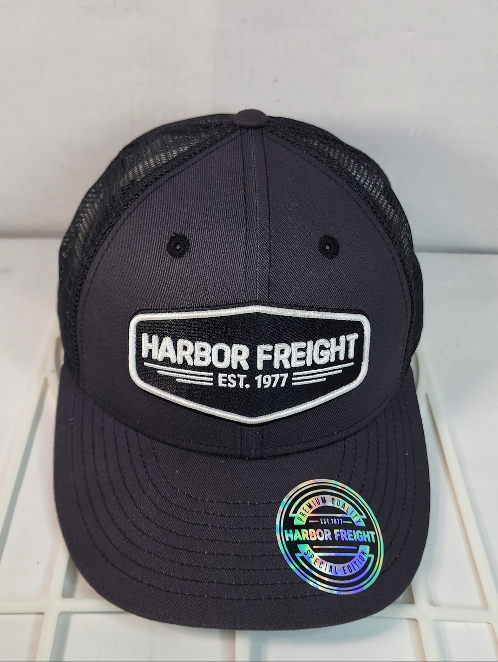 Harbor Freight Trucker Hat Special Edition Charcoal Gray Snapback Cap NWT